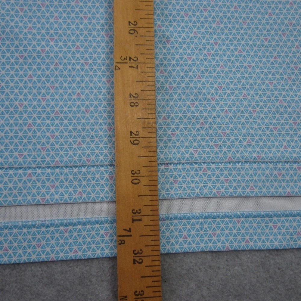 Peter Millar Polo Shirt Mens XL Blue Geometric Golf‎ Summer Comfort Short Sleeve